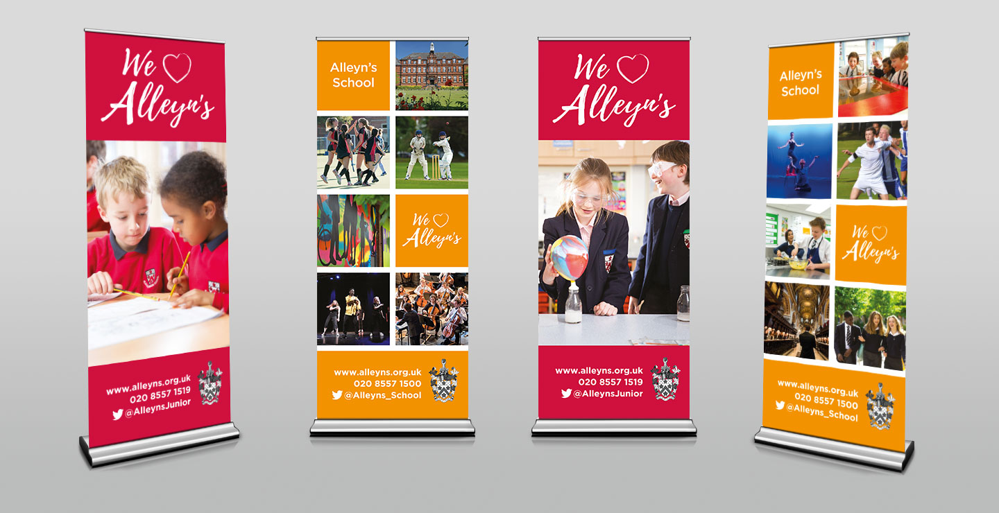 school pop up banner design