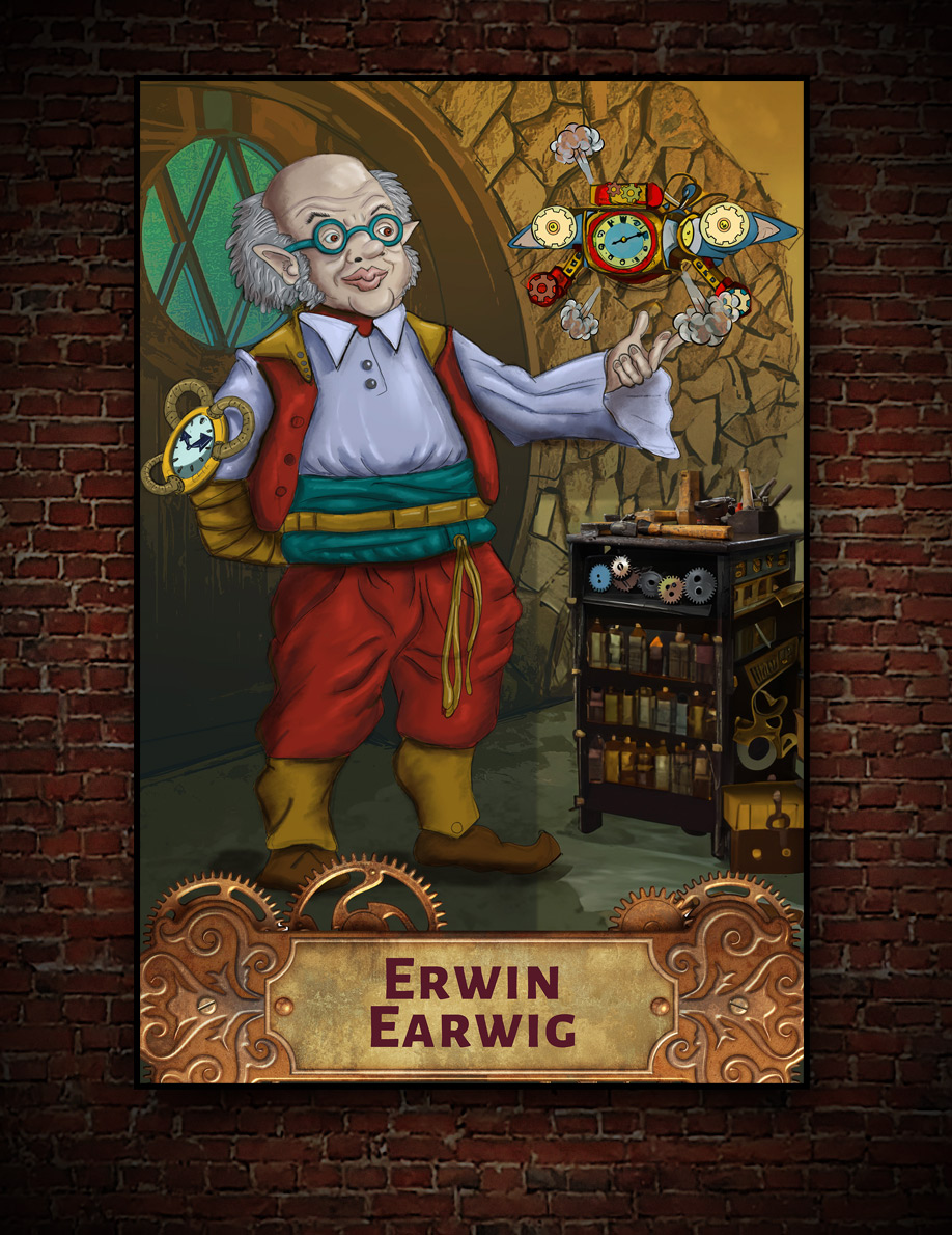 a picture of the hidden valley character called Erwin Earwig