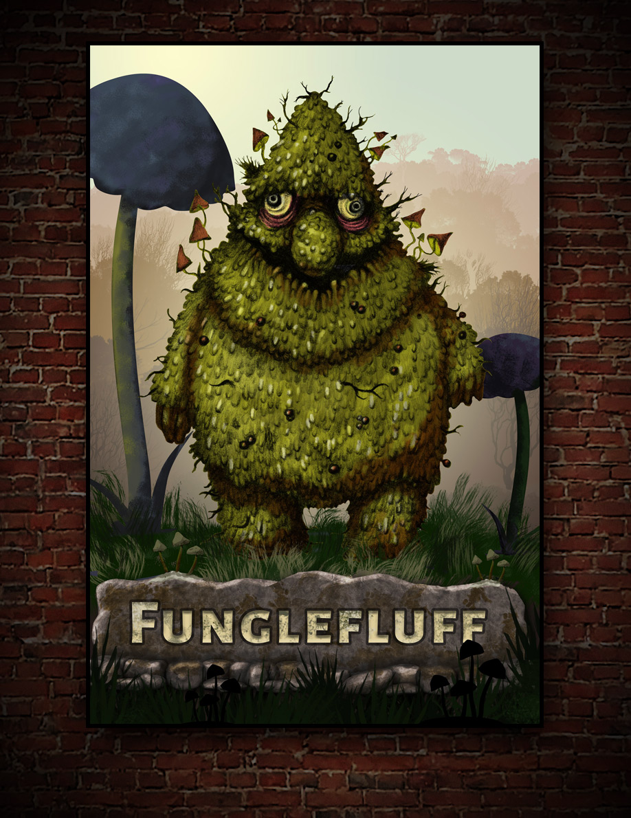 a picture of the hidden valley character called funglefluff