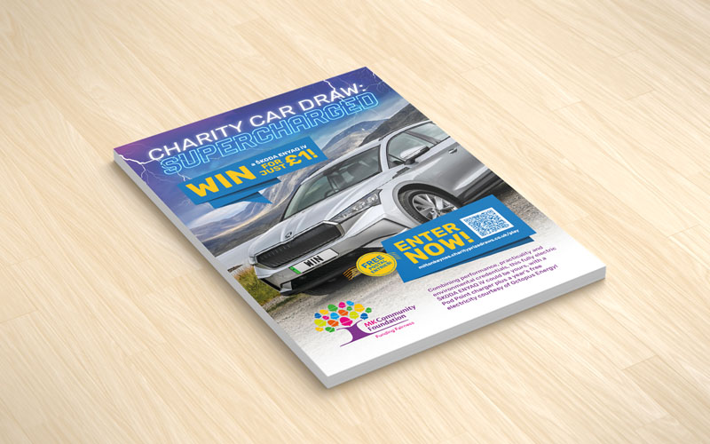 Milton Keynes Community Foundation promotional flyer design for prize draw