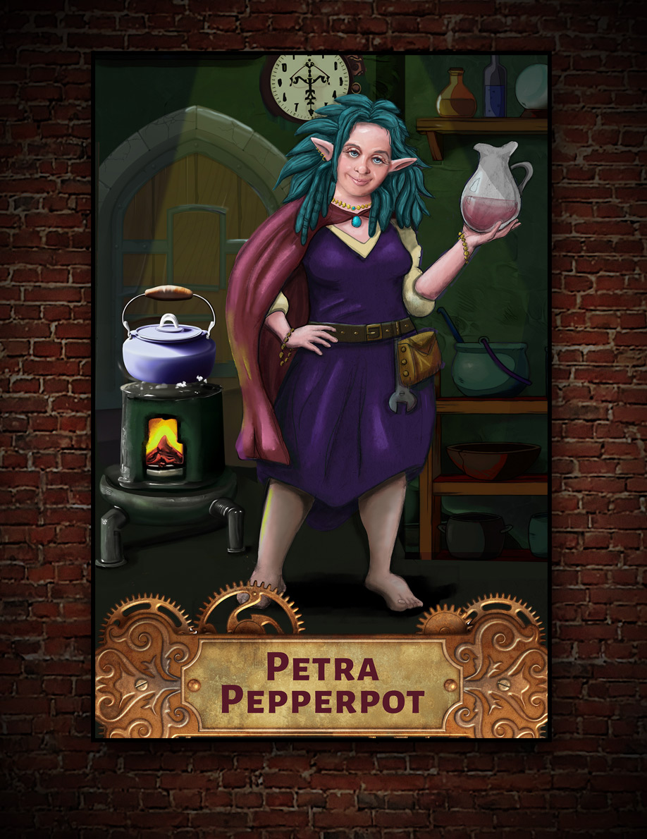 a picture of the hidden valley character called Petra Pepperpot