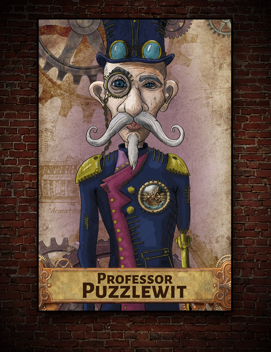 a picture of the hidden valley character called professor puzzlewit