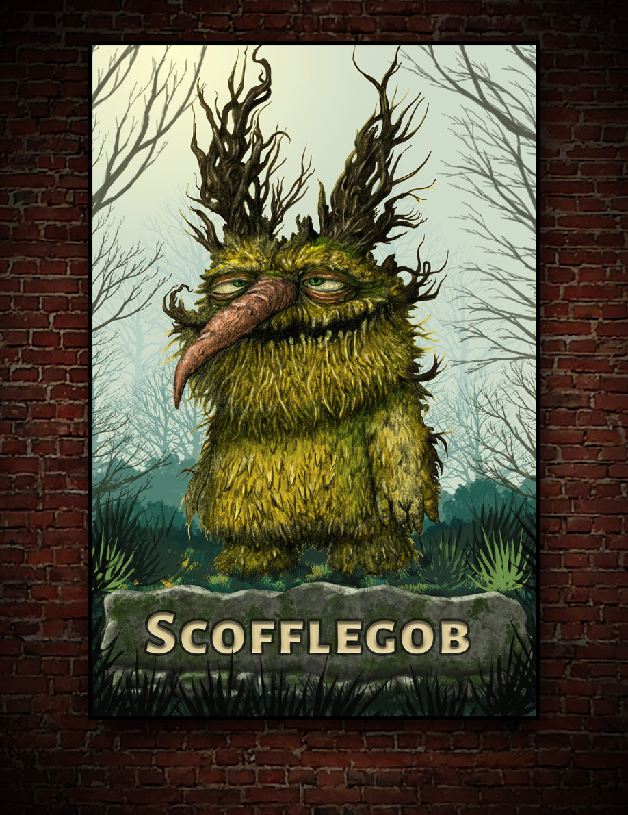 a picture of the hidden valley character called scofflegob